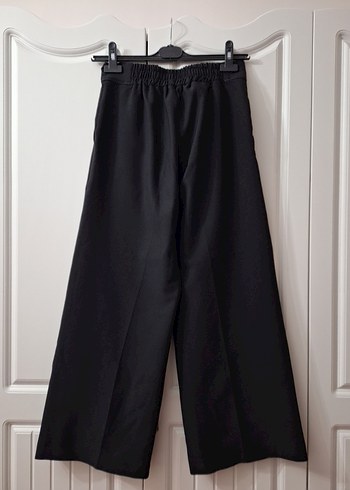 Kadın Siyah Kemerli Kumaş Pantolon - Görsel 2