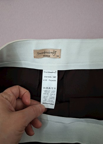 Kemer Detaylı Uzun Kadın Kumaş Pantolon - Görsel 4