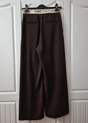 Kemer Detaylı Uzun Kadın Kumaş Pantolon - Görsel 3