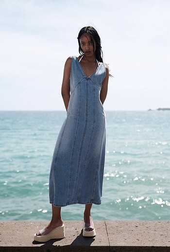 Zara Denim Elbise