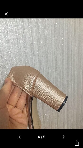 38 Beden ten rengi Renk Pudra Topuklu Ayakkabı
