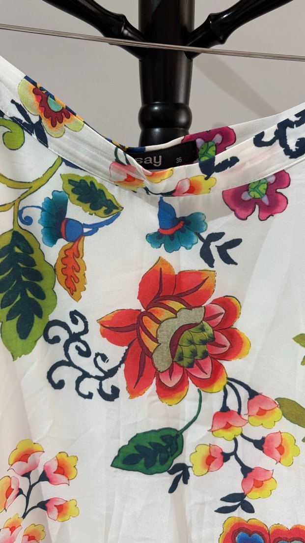 Çiçek Desenli Uzun Bohem Etek - Görsel 2