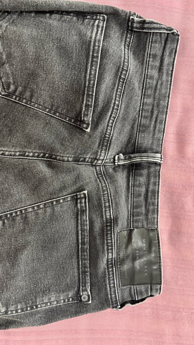 Erkek Gri Regular Fit Denim Pantolon - Görsel 4