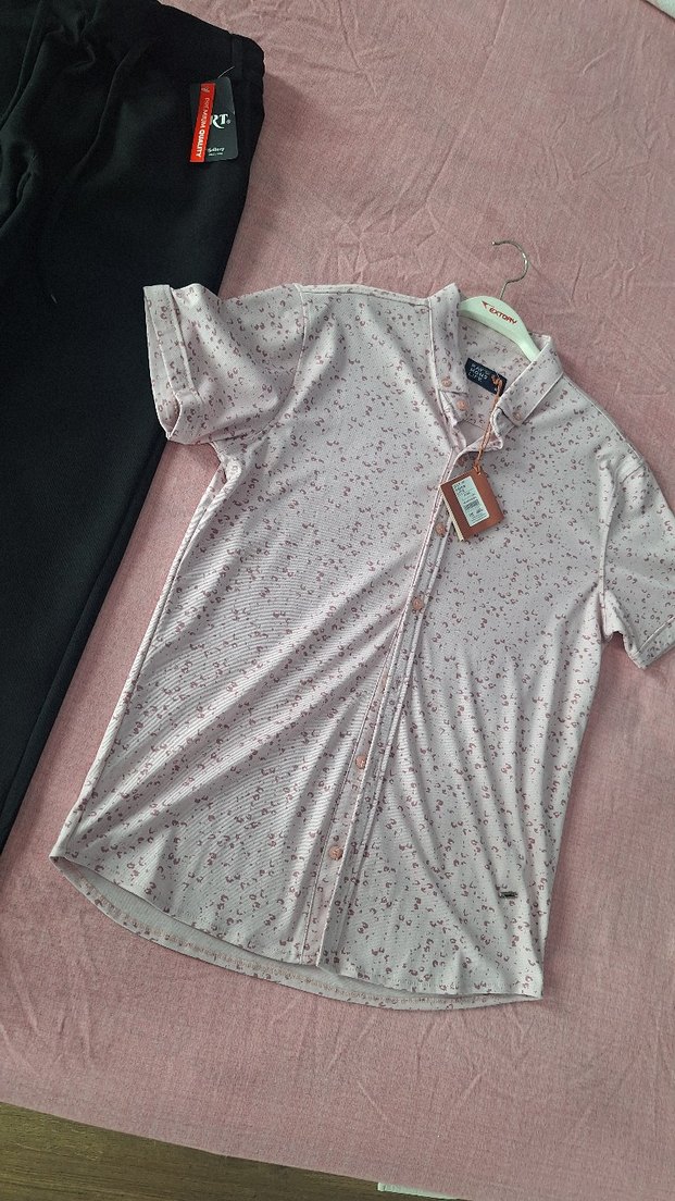 Düğmeli Kısa Kollu Erkek Pijama Takımı - Görsel 3