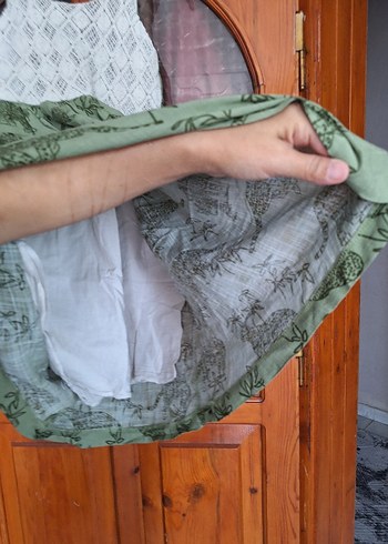 12-13 Yaş Beden Kız Çocuk Dantel Detaylı Bohem Elbise