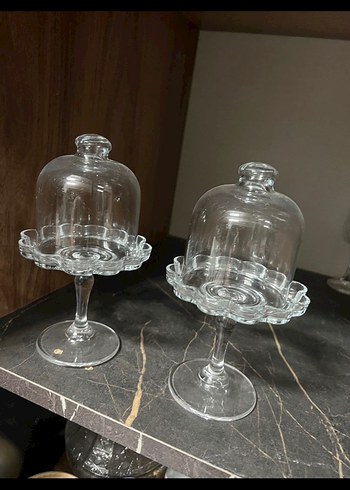 Ayaklı Cam Kapaklı Tatlılık Kabı - Görsel 2