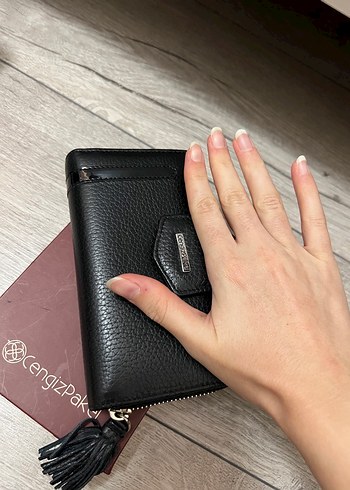 Cengiz Pakel Siyah Deri Kadın Cüzdan - Görsel 6