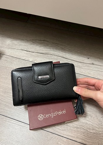 Cengiz Pakel Siyah Deri Kadın Cüzdan - Görsel 2