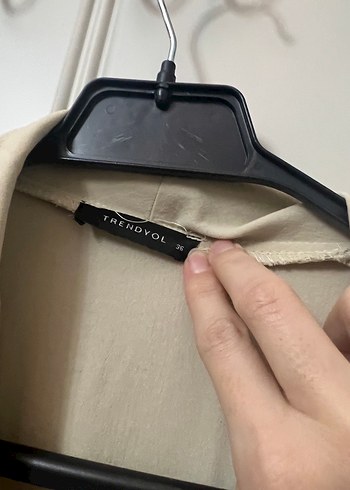 Bej Uzun Keten Salaş Trençkot - Görsel 3