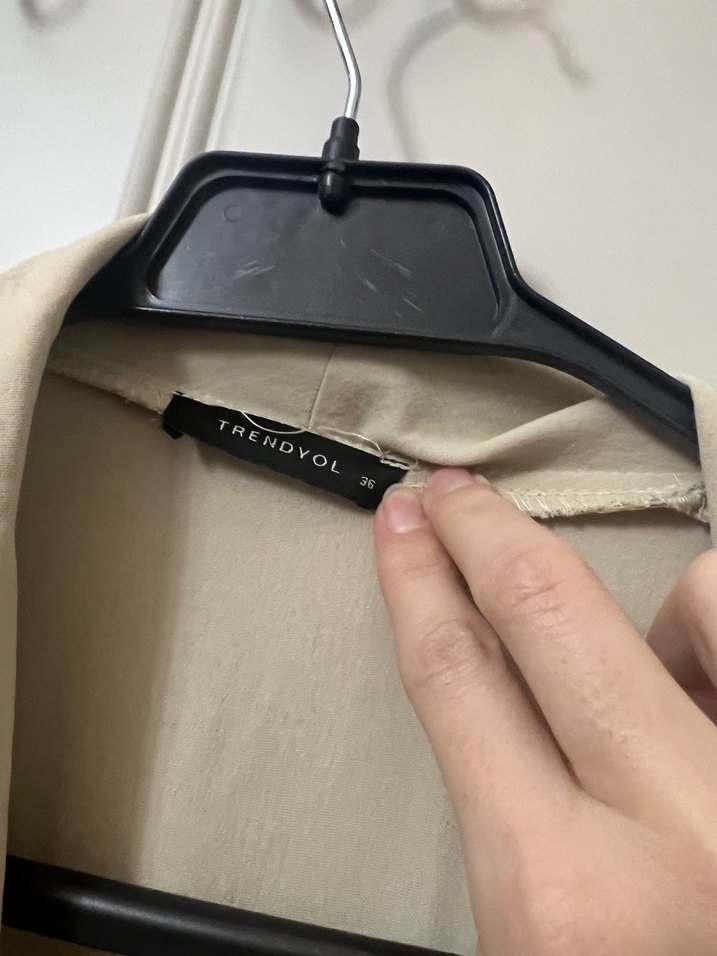 Bej Uzun Keten Salaş Trençkot - Görsel 3