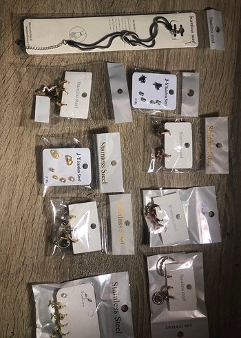 Küpeler bohem gold gümüş
