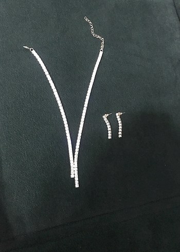 Beyaz Simli Yılan Desenli Kadın Takı Seti