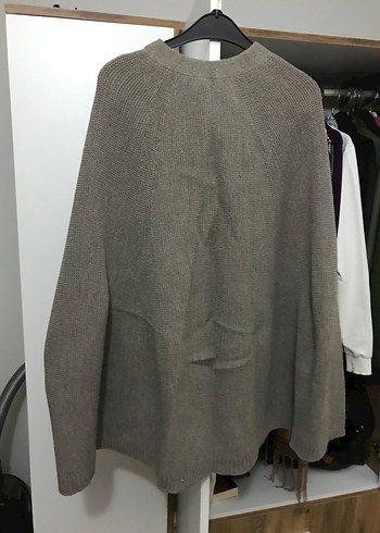 Düğmeli Gri Kadın Dış Giyim - Görsel 3