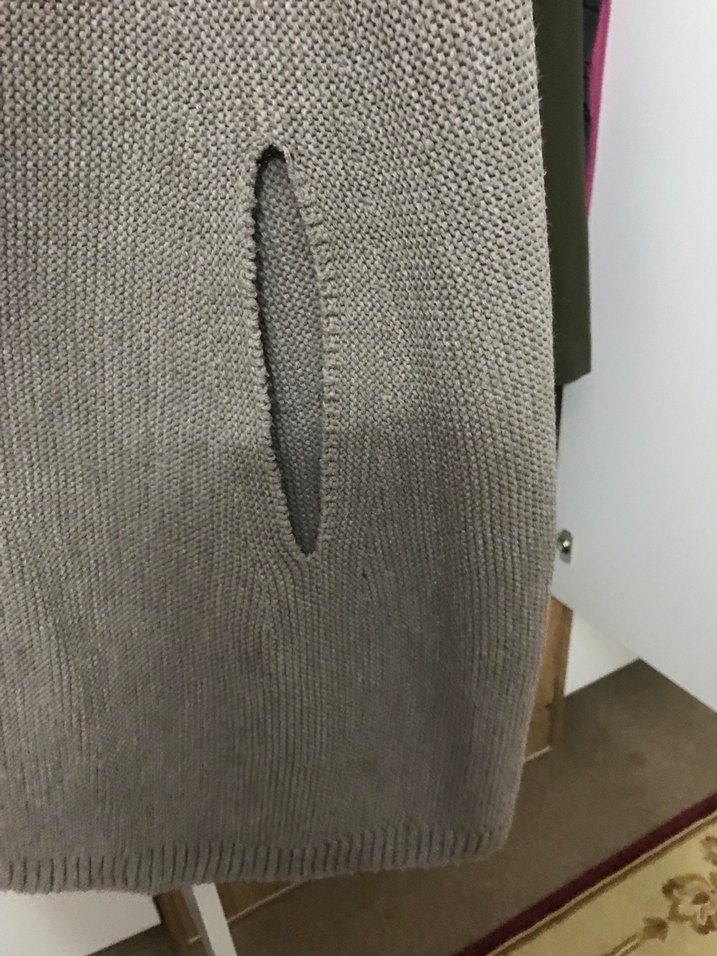 Düğmeli Gri Kadın Dış Giyim - Görsel 5