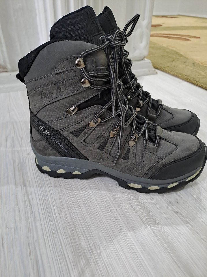 Gri Kamuflaj Bağcıklı Outdoor Kadın Bot - Görsel 3