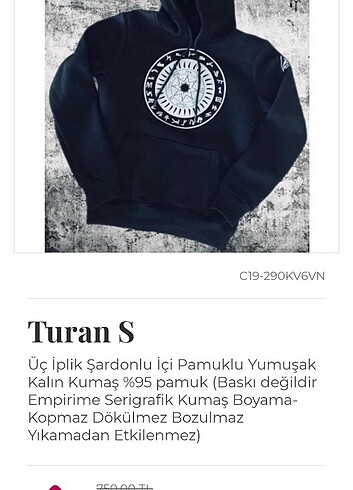 s Beden siyah Renk Göğün asil çocukları turan sweatshirt (kışlık)