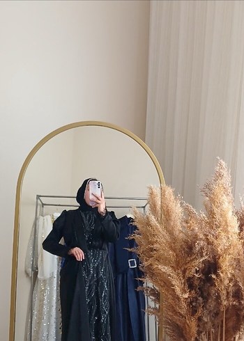 Drapeli Siyah Uzun Kollu Gotik Elbise