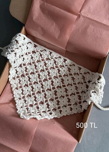 Dantel Detaylı Bohem Örgü Saç Bandı - Görsel 3