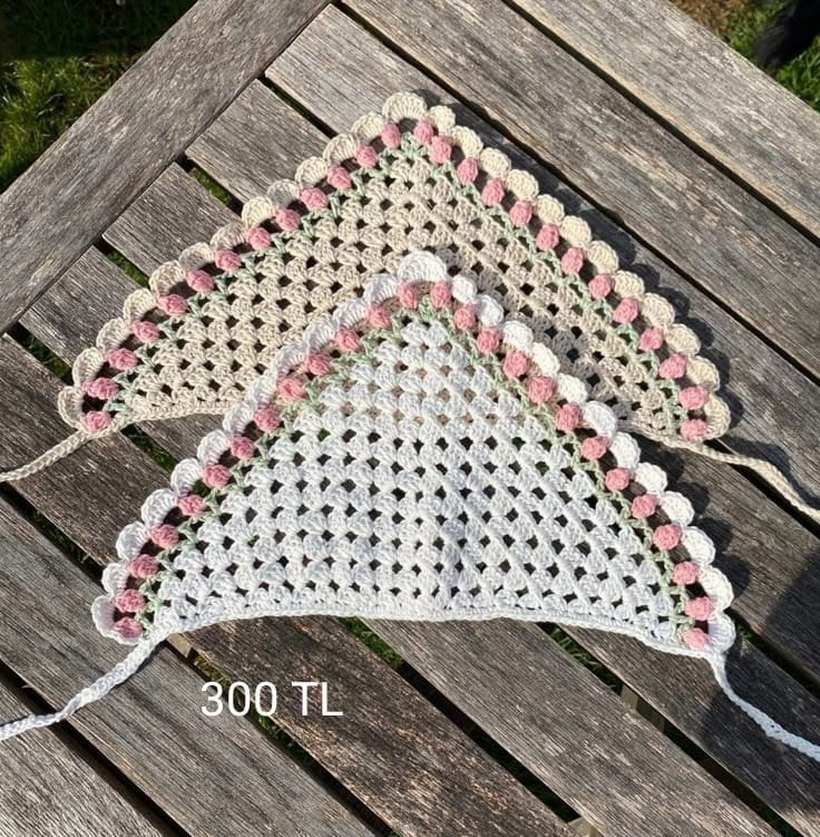 Dantel Detaylı Bohem Örgü Saç Bandı - Görsel 2