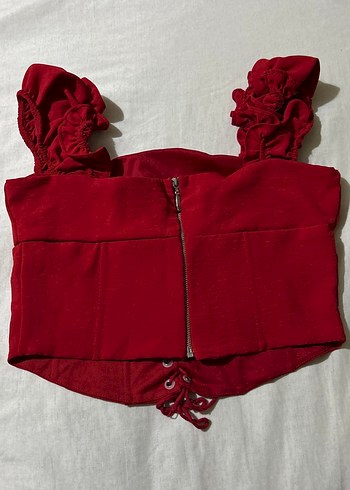 Kırmızı- Bordo Korse Büstiyer - Görsel 2