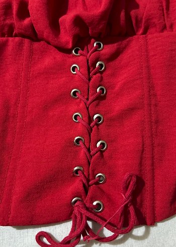 Kırmızı- Bordo Korse Büstiyer - Görsel 4