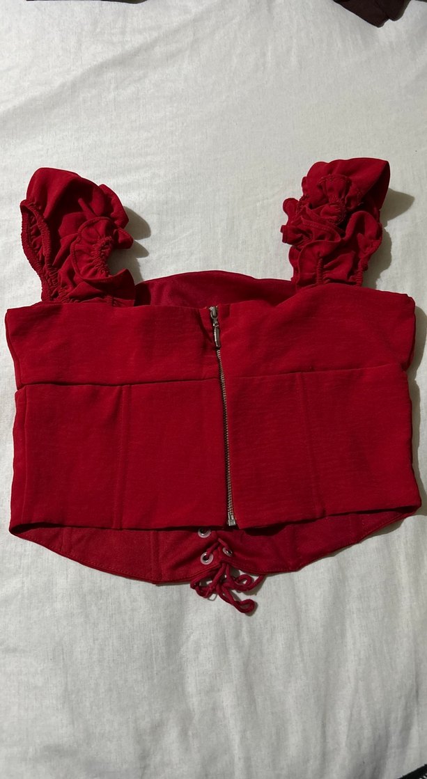 Kırmızı- Bordo Korse Büstiyer - Görsel 2