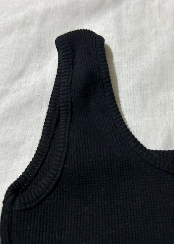 Siyah Basic Crop Top - Görsel 3