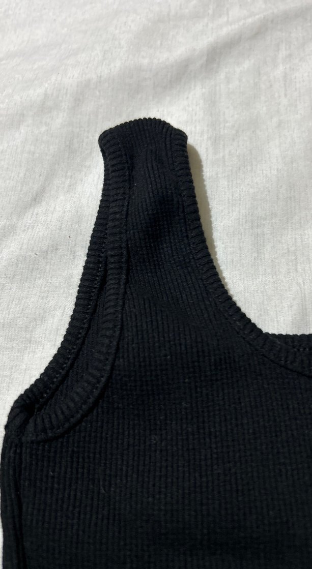 Siyah Basic Crop Top - Görsel 3