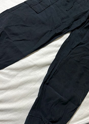 Kadın Siyah Bol Kesim Pantolon - Görsel 7