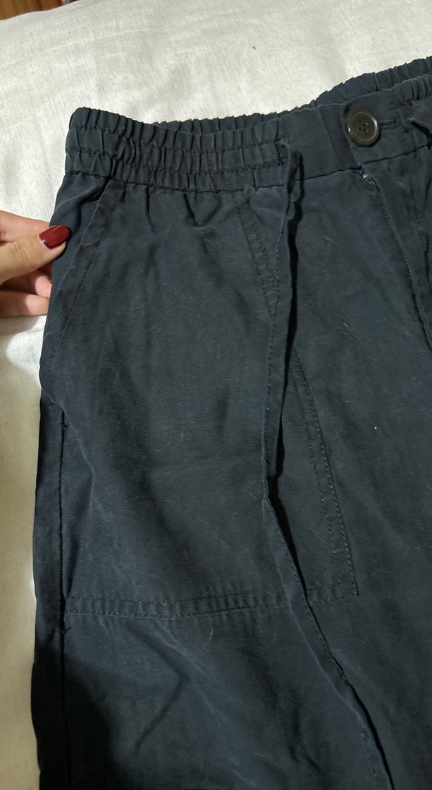 Kadın Siyah Bol Kesim Pantolon - Görsel 4