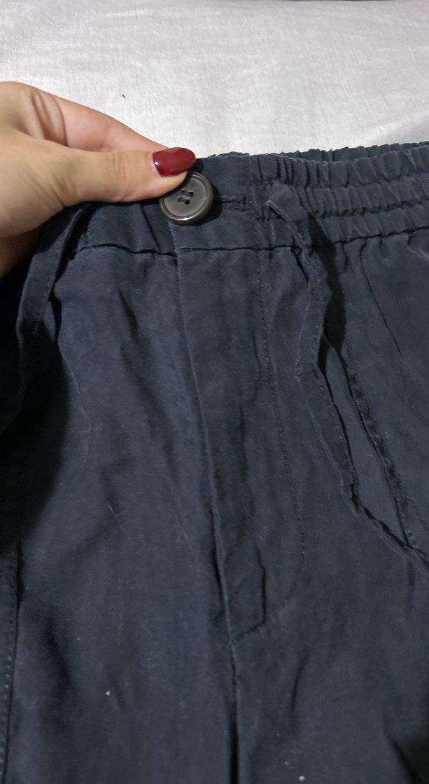 Kadın Siyah Bol Kesim Pantolon - Görsel 2