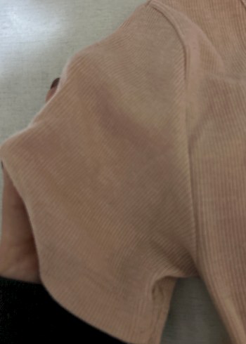 Açık pembe Kadın Kısa Kollu Crop Top - Görsel 4