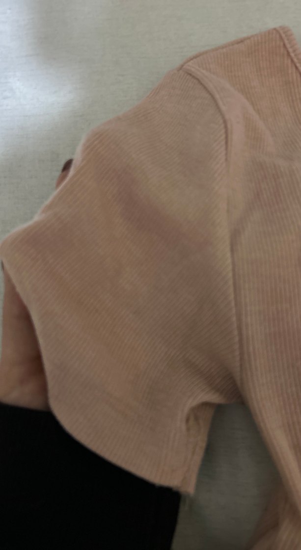 Açık pembe Kadın Kısa Kollu Crop Top - Görsel 4