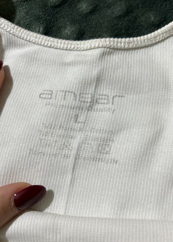 Beyaz Basic Kolsuz Crop Top - Görsel 5