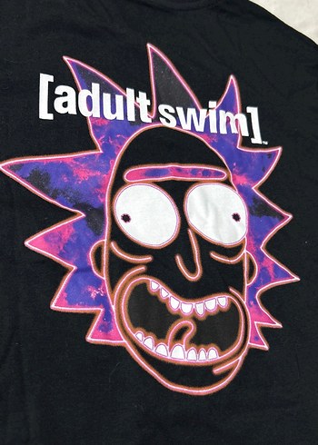 Siyah Baskılı Rick And Morty Tişört - Görsel 6
