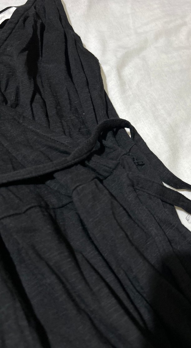 Siyah tam-midi boy Elbise - Görsel 5