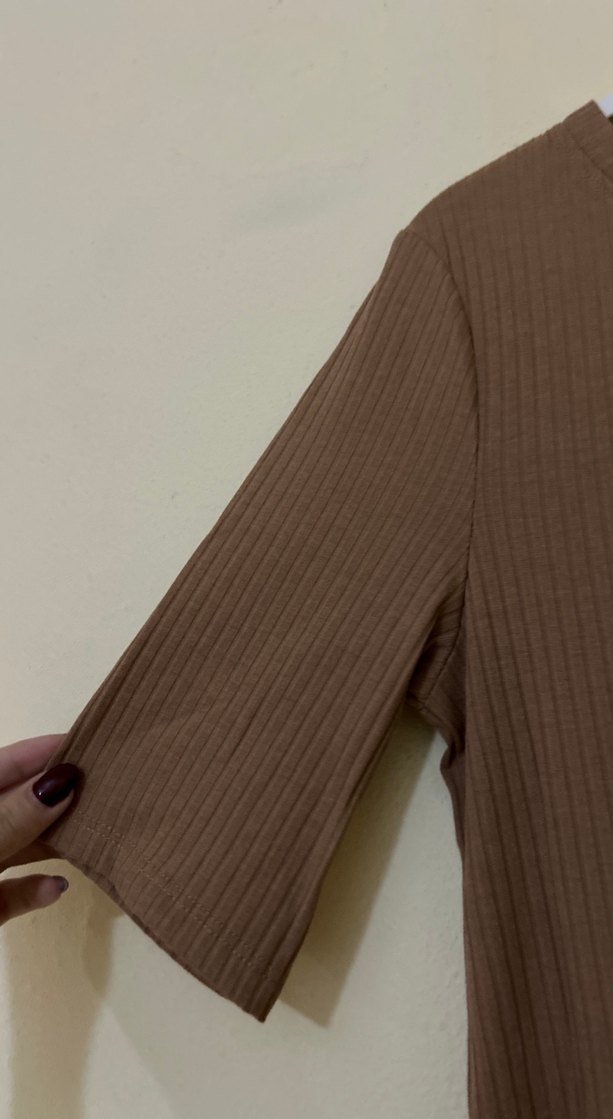 Bej-Kum rengi Kadın Uzun Elbise - Görsel 3