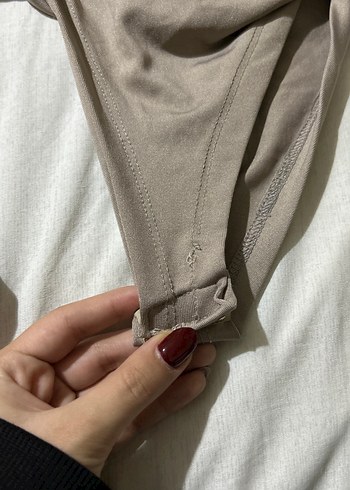 Gri Drapeli Kadın Keten Bluz - Görsel 6