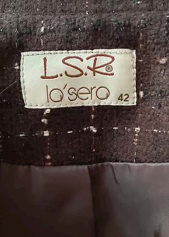 Kahverengi vintage bele oturan y2k grunge Blazer Ceket - Görsel 5