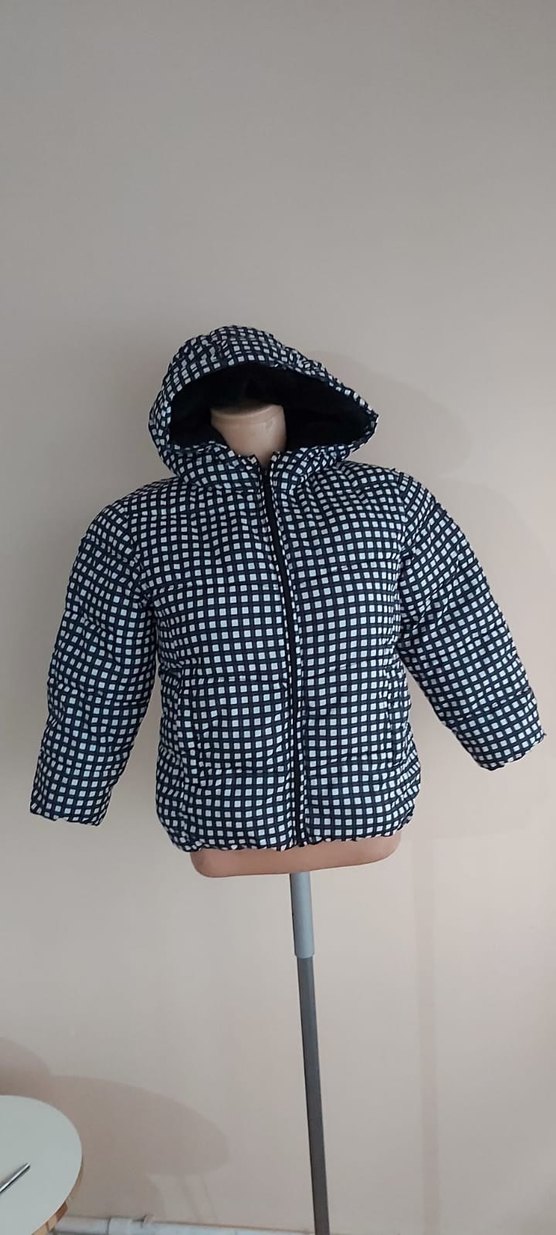 Mango anorak kapüşonlu koyun yünü astar kürklü çocuk montu - Görsel 5