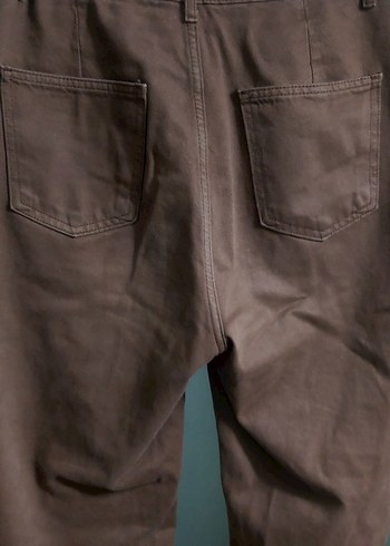 Trendyol Kahverengi Rahat Kesim Kot Pantolon Jean - Görsel 8