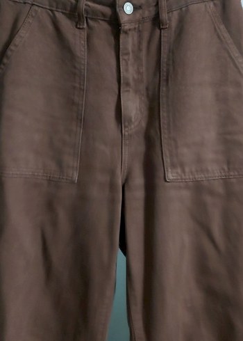 Trendyol Kahverengi Rahat Kesim Kot Pantolon Jean - Görsel 5