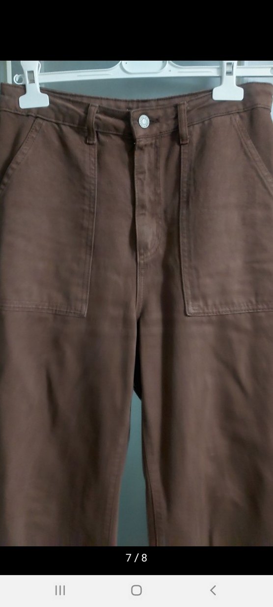 Trendyol Kahverengi Rahat Kesim Kot Pantolon Jean - Görsel 5