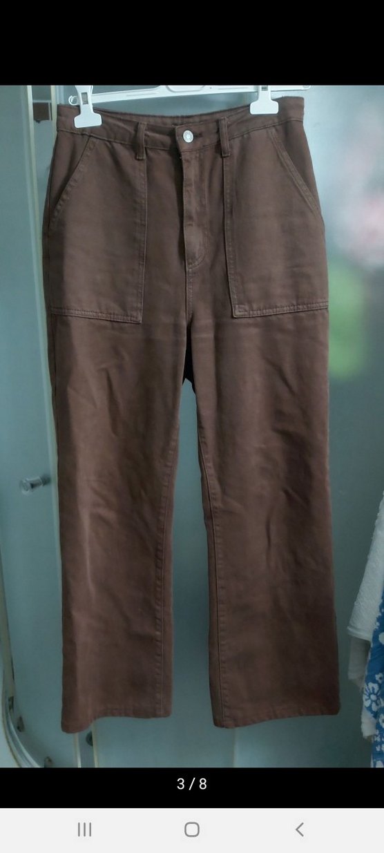 Trendyol Kahverengi Rahat Kesim Kot Pantolon Jean - Görsel 3