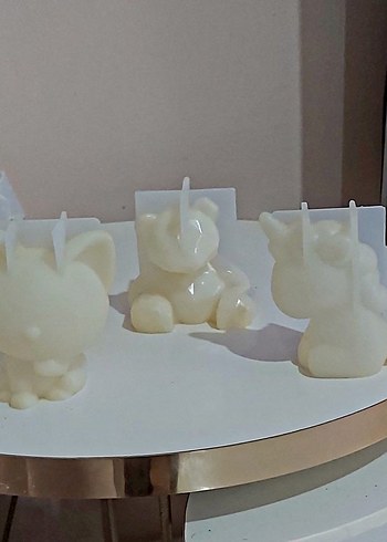 3'lü Pastel Mum Kalıbı Seti - Görsel 2