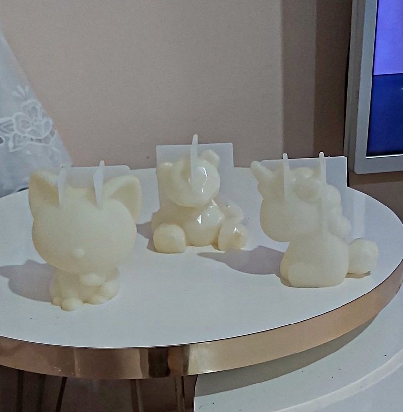 3'lü Pastel Mum Kalıbı Seti - Görsel 2