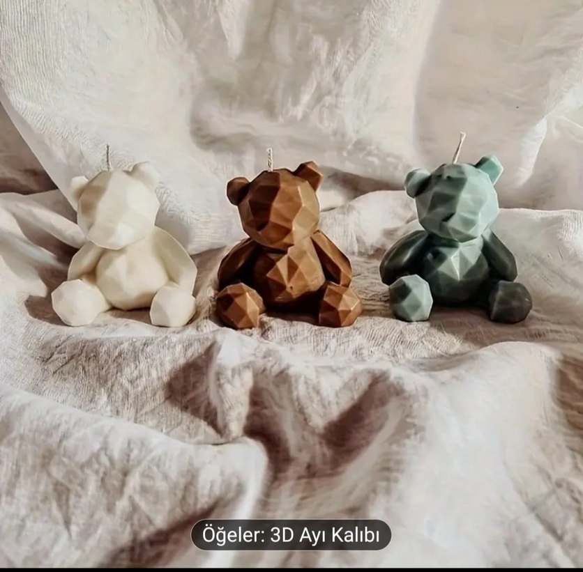 3'lü Pastel Mum Kalıbı Seti - Görsel 4