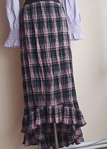 Vakkorama Vakkorama pötikareli Vintage y2k kolej stil 2000ler etek