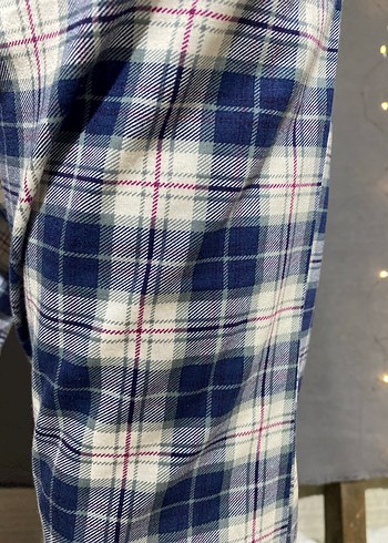 Erkek Mavi Ekose Model Pijama Altı - Görsel 3