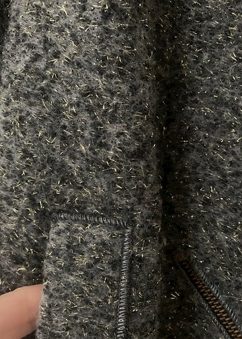 Derishow parıltılı yün kaban, ceket - Görsel 3